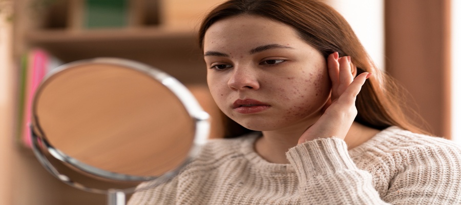 Woman dealing with recurring melasma and protecting skin with sunscreen
