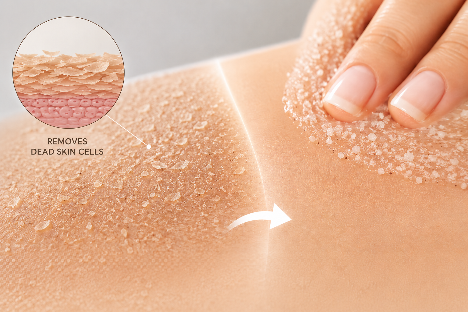 Skin Exfoliation Removing Dead Skin Cells